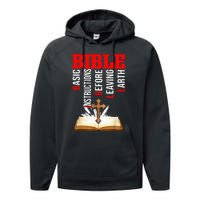 BIBLE Basic Instructions Before Leaving Earth Christian Performance Fleece Hoodie