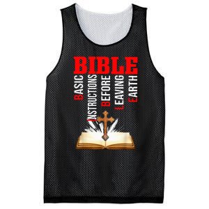 BIBLE Basic Instructions Before Leaving Earth Christian Mesh Reversible Basketball Jersey Tank