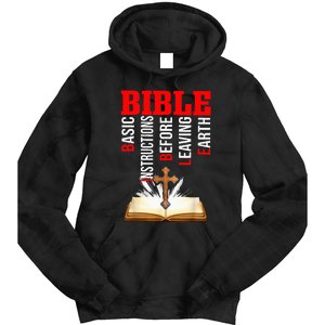 BIBLE Basic Instructions Before Leaving Earth Christian Tie Dye Hoodie