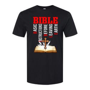 BIBLE Basic Instructions Before Leaving Earth Christian Softstyle CVC T-Shirt