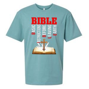 BIBLE Basic Instructions Before Leaving Earth Christian Sueded Cloud Jersey T-Shirt