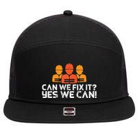 Bob Builder I Builder And Construction Worker 7 Panel Mesh Trucker Snapback Hat