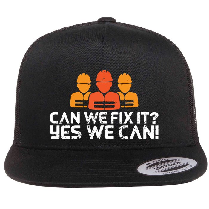 Bob Builder I Builder And Construction Worker Flatbill Hat