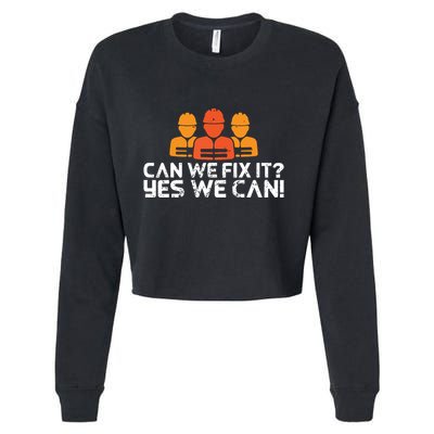 Bob Builder I Builder And Construction Worker Cropped Pullover Crew