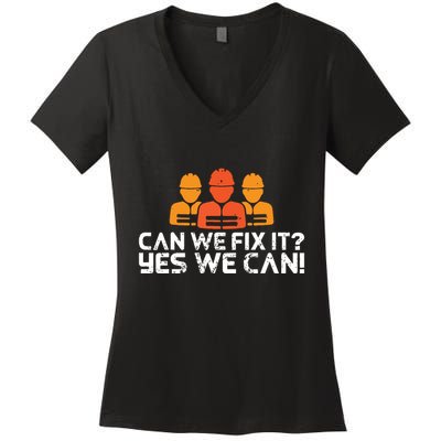 Bob Builder I Builder And Construction Worker Women's V-Neck T-Shirt