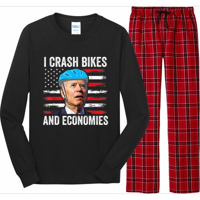 Biden Bicycle I Crash Bikes And Economies Long Sleeve Pajama Set