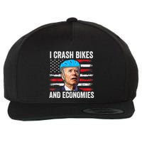 Biden Bicycle I Crash Bikes And Economies Wool Snapback Cap