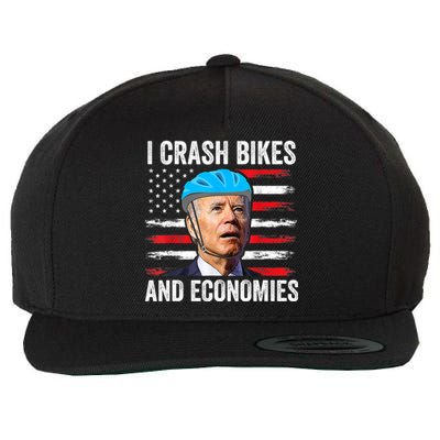 Biden Bicycle I Crash Bikes And Economies Wool Snapback Cap