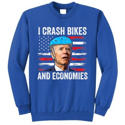 Biden Bicycle I Crash Bikes And Economies Sweatshirt