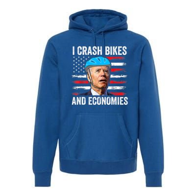 Biden Bicycle I Crash Bikes And Economies Premium Hoodie