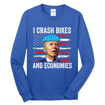 Biden Bicycle I Crash Bikes And Economies Tall Long Sleeve T-Shirt