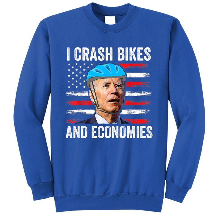 Biden Bicycle I Crash Bikes And Economies Tall Sweatshirt