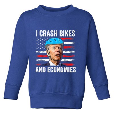 Biden Bicycle I Crash Bikes And Economies Toddler Sweatshirt