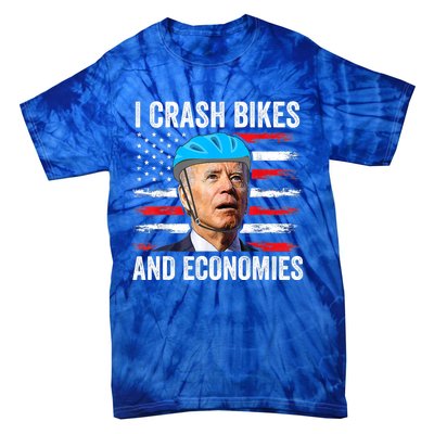 Biden Bicycle I Crash Bikes And Economies Tie-Dye T-Shirt