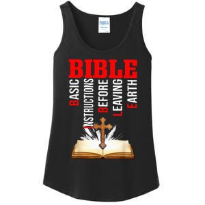 BIBLE Basic Instructions Before Leaving Earth Christian Ladies Essential Tank