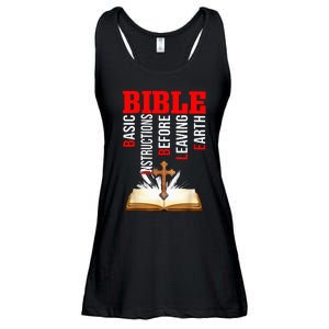 BIBLE Basic Instructions Before Leaving Earth Christian Ladies Essential Flowy Tank