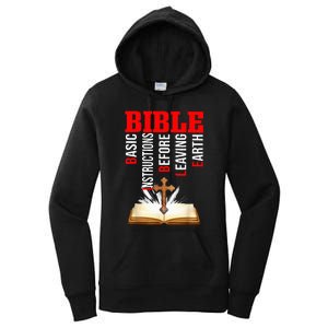 BIBLE Basic Instructions Before Leaving Earth Christian Women's Pullover Hoodie