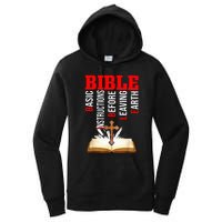 BIBLE Basic Instructions Before Leaving Earth Christian Women's Pullover Hoodie