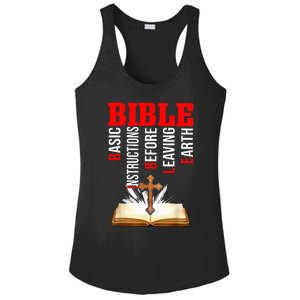 BIBLE Basic Instructions Before Leaving Earth Christian Ladies PosiCharge Competitor Racerback Tank