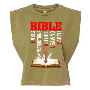 BIBLE Basic Instructions Before Leaving Earth Christian Garment-Dyed Women's Muscle Tee