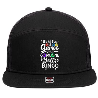 Bingo 7 Panel Mesh Trucker Snapback Hat