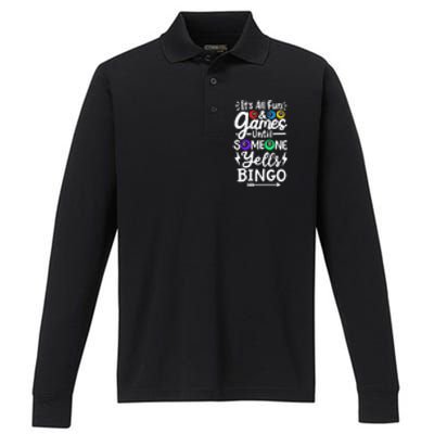 Bingo Performance Long Sleeve Polo