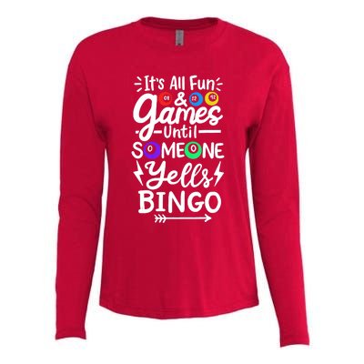 Bingo Womens Cotton Relaxed Long Sleeve T-Shirt