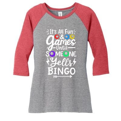 Bingo Women's Tri-Blend 3/4-Sleeve Raglan Shirt