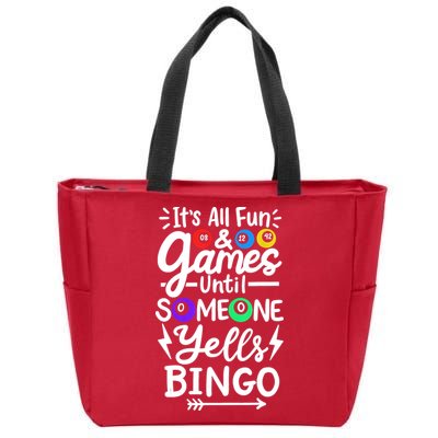 Bingo Zip Tote Bag