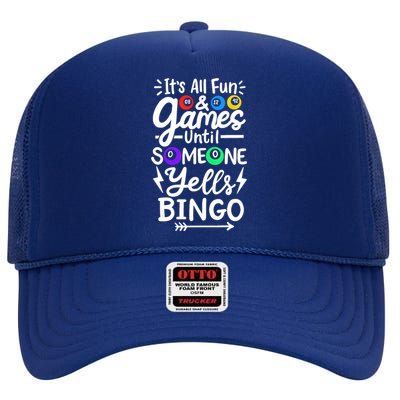 Bingo High Crown Mesh Back Trucker Hat