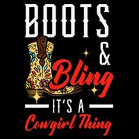 Boots & Bling ItS A Cowgirl Thing Rodeo Western Country Bucket Hat