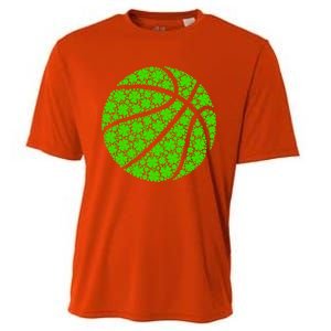 Basketball Ball Irish Shamrock Lucky Clover St Patrick's Day Gift Cooling Performance Crew T-Shirt