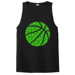 Basketball Ball Irish Shamrock Lucky Clover St Patrick's Day Gift PosiCharge Competitor Tank