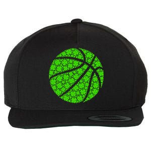 Basketball Ball Irish Shamrock Lucky Clover St Patrick's Day Gift Wool Snapback Cap