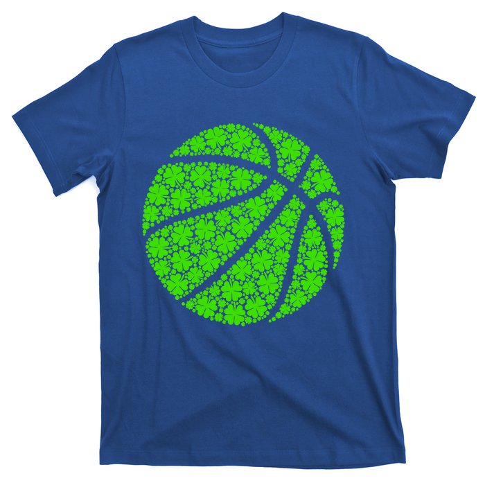 Basketball Ball Irish Shamrock Lucky Clover St Patrick's Day Gift T-Shirt