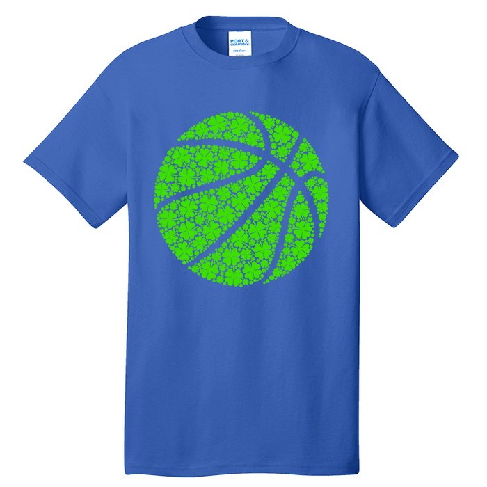 Basketball Ball Irish Shamrock Lucky Clover St Patrick's Day Gift Tall T-Shirt