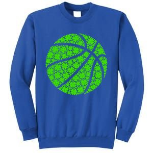 Basketball Ball Irish Shamrock Lucky Clover St Patrick's Day Gift Tall Sweatshirt