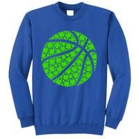 Basketball Ball Irish Shamrock Lucky Clover St Patrick's Day Gift Tall Sweatshirt