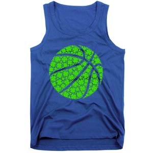 Basketball Ball Irish Shamrock Lucky Clover St Patrick's Day Gift Tank Top