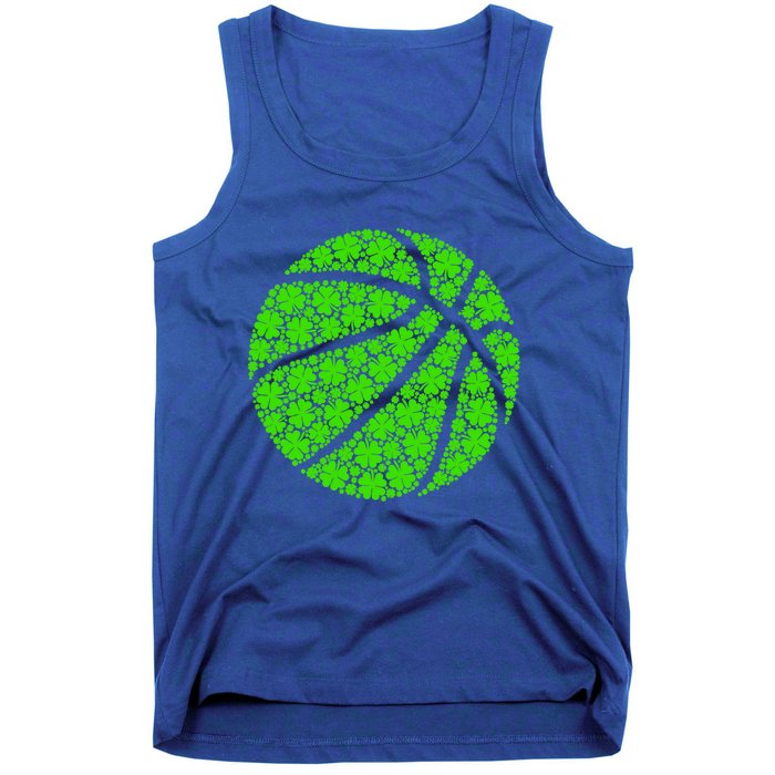 Basketball Ball Irish Shamrock Lucky Clover St Patrick's Day Gift Tank Top