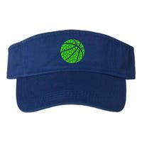 Basketball Ball Irish Shamrock Lucky Clover St Patrick's Day Gift Valucap Bio-Washed Visor