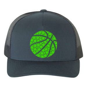 Basketball Ball Irish Shamrock Lucky Clover St Patrick's Day Gift Yupoong Adult 5-Panel Trucker Hat