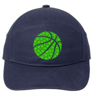 Basketball Ball Irish Shamrock Lucky Clover St Patrick's Day Gift 7-Panel Snapback Hat