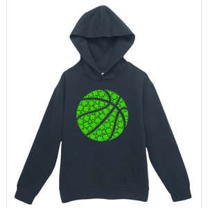 Basketball Ball Irish Shamrock Lucky Clover St Patrick's Day Gift Urban Pullover Hoodie