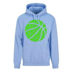 Basketball Ball Irish Shamrock Lucky Clover St Patrick's Day Gift Unisex Surf Hoodie