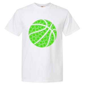 Basketball Ball Irish Shamrock Lucky Clover St Patrick's Day Gift Garment-Dyed Heavyweight T-Shirt