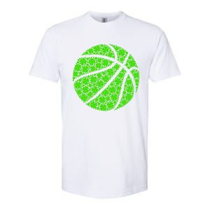 Basketball Ball Irish Shamrock Lucky Clover St Patrick's Day Gift Softstyle CVC T-Shirt