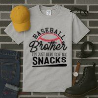 Baseball Brother IM Just Here For The Snacks Funny Baseball Tall T-Shirt