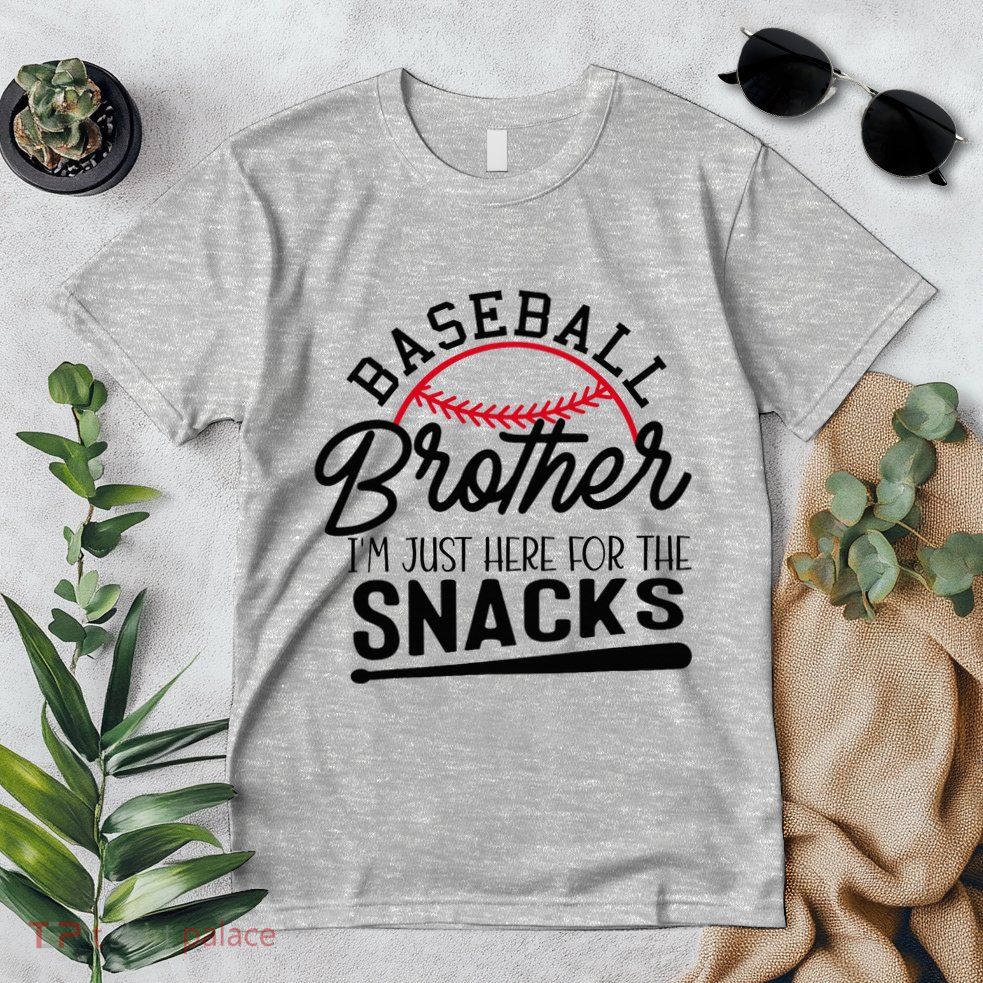Baseball Brother IM Just Here For The Snacks Funny Baseball Premium T-Shirt