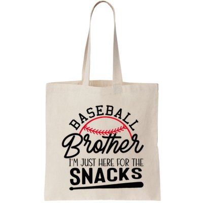 Baseball Brother IM Just Here For The Snacks Funny Baseball Bag